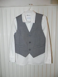 H&M Set Hemd + Weste Gr. 110 Junge Kleidung festlich Hochzeit Taufe - Bild 1 von 3