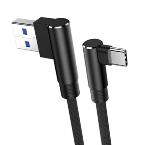 90° Heavy Duty Type C USB C Fast Charge Charger Cable Data Android Cord 1m 2m 3m - Picture 1 of 15