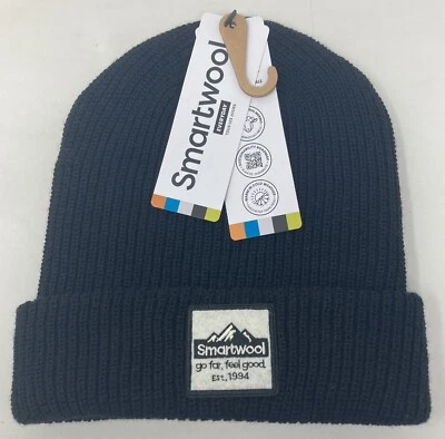 NUEVO Gorro Smartwool Niños SW Parche NEGRO Elástico Lana Merino Absorbente Juventud L/XL Foto 1 de 4