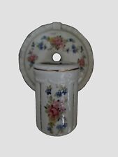 Antique Vintage Floral Porcelain Electric Wall Sconce Light Fixture/Chain Pull