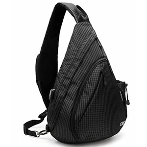 Water-Proof Sling Crossbody Backpack with USB Charging Port Travel Hiking - Picture 1 of 9