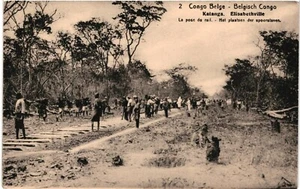 CPA Carte Postale Congo Belge Elisabethville La Pose du Rail VM94933ok - Picture 1 of 2