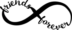 Infinity Friends Forever Vinyl Decal Sticker for Car/Window/Wall - Picture 1 of 2