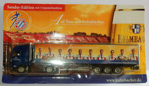 GRELL Ho 1/87 Lastwagen Lkw Trailer Man TGA Beer Kulmbacher Fußball FC Bayern