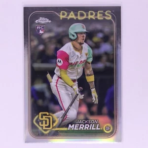 2024 Topps Chrome Update Series Jackson Merrill RC Refractor #USC153 Padres - Picture 1 of 2
