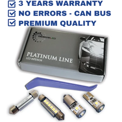 MERCEDES W208 CLK LED INTERIOR KIT FULL PREMIUM 10 WHITE BULBS ERROR FREE C208 - Image 1 of 4