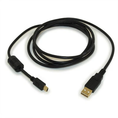 6ft USB 2.0 Certified 480Mbps Type A Male to Mini-B/5-Pin Gold Plated w/FERRITE - Image 1 of 2
