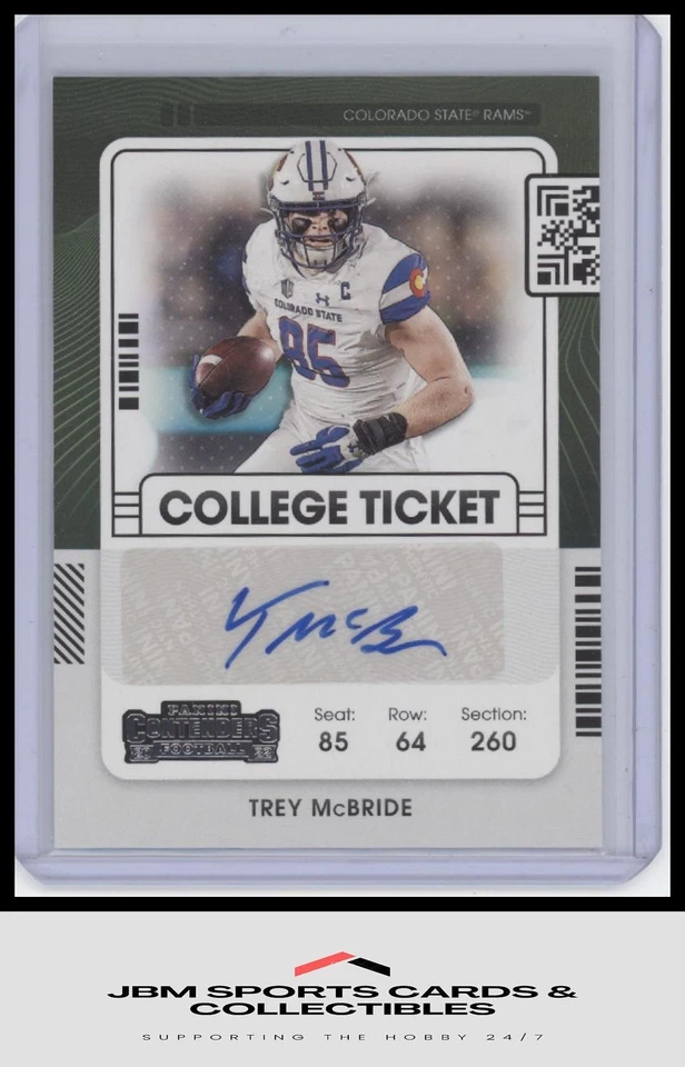 2022 Panini Contenders Draft Picks #CCT-TMC Trey McBride College Ticket Auto RC - Image 1 of 2