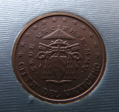 Vaticano 2005 año - moneda 2 céntimos de euro Sede Vacante MMV (Asiento Vacante) Foto 1 de 2