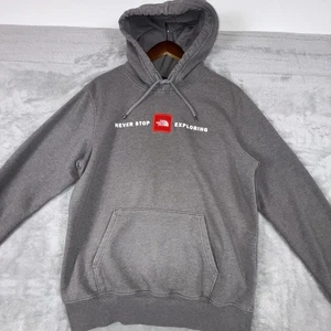 The North Face Hoodie Mens MediumSweater Pullover Sweatshirt Outdoor Hiking Grey - Picture 1 of 10