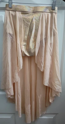 Nuevo Ingenue Ropa de Baile Lírico Falda de Baile Disfraz Pequeño/Mediano Rosa Claro Foto 1 de 4