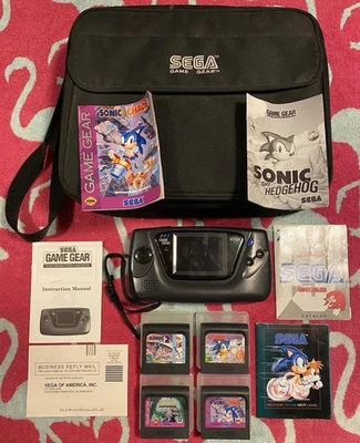 Lote de Consolas de Mano Sega Game Gear - Sonic Games/Estuche de Transporte Sega/ + ¡Más! Foto 1 de 4