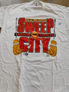 Vintage 1995 Houston Rockets NBA Clean Sweep T Shirt!  New With Tags - Picture 1 of 10