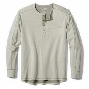 Tommy Bahama Big & Tall Pima Cotton IslandZone Henley Shirt in Big & Tall 1XLB - Picture 1 of 6