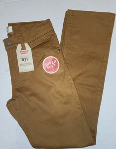 Levi's 511 Boys 12 regular Slim Fit 26x26 Soft Denim Tan - Picture 1 of 8