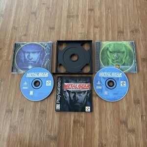 Metal Gear Solid PS1 With Manual Case Damaged 1998 Black Label Game - Picture 1 of 13