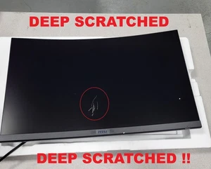 MSI Optix G32C4W 32" FHD Curved Gaming Monitor 165Hz, 1ms [DEEP SCRATCHED  !!] - Picture 1 of 24