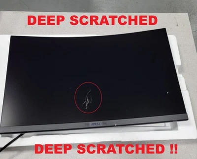 MSI Optix G32C4W 32" FHD Curved Gaming Monitor 165Hz, 1ms [DEEP SCRATCHED  !!] - Image 1 of 4