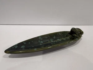 Vintage Keramik Frosch gesprenkelt Räucherstäbchenhalter Brenner Keramik gefleckt 10" - Bild 1 von 6