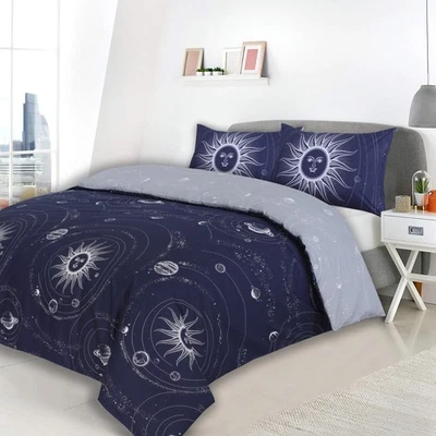 CHARLOTTE ANDERSEN Astrology Duvet Cover Set Polycotton Single Double Reversible Star Sign Bedding