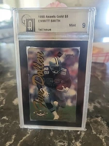 1995 Assets Gold 5 $ Emmitt Smith 1. Ausgabe Telefonkarte - Bild 1 von 2