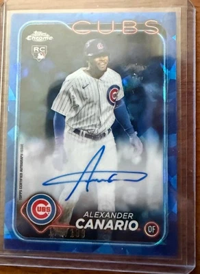 2024 Topps Chrome Sapphire Edition - Auto Alexander Canario #CSA-AC team color - Image 1 of 2