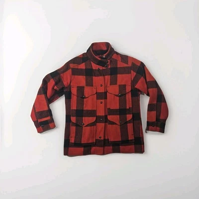 Filson Mackinaw Buffalo Cuadros Multi Bolsillo Lana Crucero Para Mujer S Hecho en EE. UU. Foto 1 de 4
