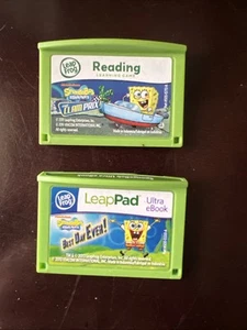 Leap Frog LeapPad SpongeBob Clam Pric Reading and SpongeBob Best Day Ever - Picture 1 of 3
