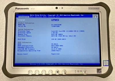 Panasonic Toughpad FZ-G1 10.1" i5-6300U@2.40Ghz 8GB RAM 128GB SSD(Power to bios) - Image 1 of 4