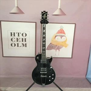 Black Solid Framus S-360 1975 Les Paul Electric Guita HH Pickups Chrome Hardware - Picture 1 of 7