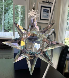 Swarovski 125th Anniversary LG Aurora Borealis STAR Christmas Ornament 5504083 - Picture 1 of 12