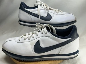 Swoosh Nike Cortez donna bianco pelle blu taglia 9 - 317266-141 2007 - Foto 1 di 13