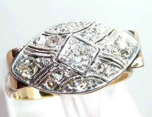Ring antik 585 Gold 0.50 ct Diamanten antiker Schliff Gr: 53 / 17 mm - änderbar - Picture 1 of 12