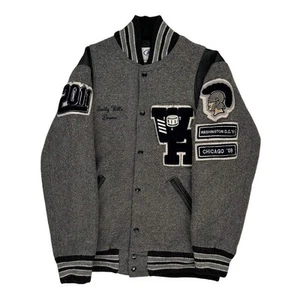Washington D.C. '10, Chicago '08 Neff Varsity Jacket - Medium Grey Wool Blend - Picture 1 of 7