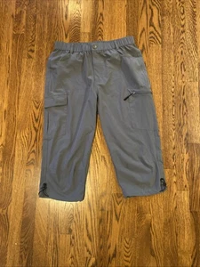 Neu ohne Etikett Santiny Damen Cargo Caprihose weich Stretch Kordelzug Reise Capri Größe L - Bild 1 von 3