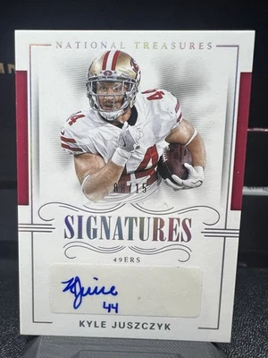 2017 Panini National Treasures Kyle Juszczyk Signatures Auto /15 S-KJK SSP 49ers - Image 1 of 2
