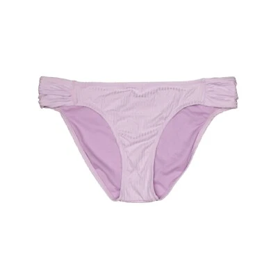 Parte inferior de bikini Jessica Simpson texturizada laterales fruncidos púrpura claro talla M 7848 Foto 1 de 2