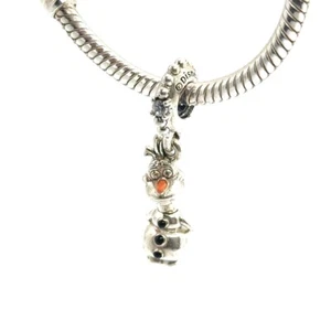 PANDORA DISNEY X FROZEN OLAF S925 DANGLE CHARM (EPJ029384) - Picture 1 of 5