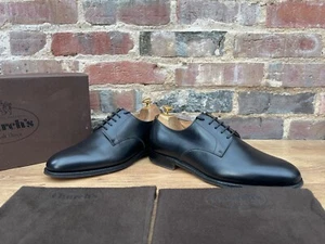 Church's Mens Shoes plain front Boxed UK 8 US 9 EU 42 G wider worn 2 or 3 times - Picture 1 of 14