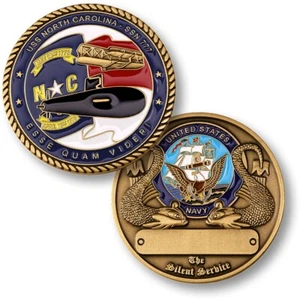 USS North Carolina SSN 777 Navy Challenge Coin - Picture 1 of 1