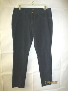 G.I.L.I. Pantalones de mezclilla regulares lavados en la oscuridad con cremallera al tobillo V65 - talla 14 - Imagen 1 de 3