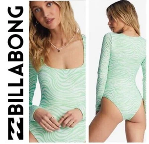 Billabong Langarm Badeanzug Paddelanzug Gr. M neongrün UPF 50 NEU Lei Low - Bild 1 von 10