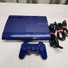 Sony Playstation 3 Super Slim Azurite Blue Cech-4000 Console Ps3 250gb 