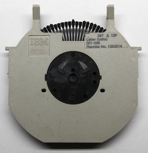 IBM Cartouche Printwheel II 087 12P 001-008 1353514 Lettre Gothique - Photo 1/2