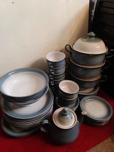 Vintage Pottery Denby Set Blue - Picture 1 of 24