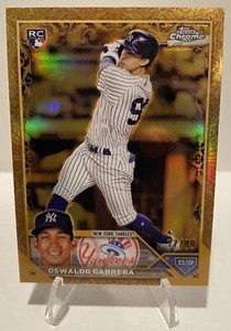 2023 Topps Chrome Gilded Oswaldo Cabrera ROOKIE  YANKEE #77/99 - #25