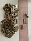 New Old Stock Vintage Tiny Steel Hinges Lot Of 81 Pc 1" X 3/4" Double Wall