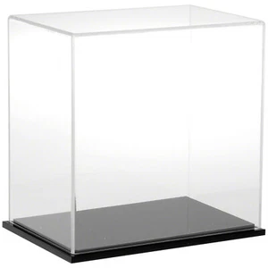 Plymor Clear Acrylic Display Case with Black Base, 9" W x 6" D x 9" H - Picture 1 of 1