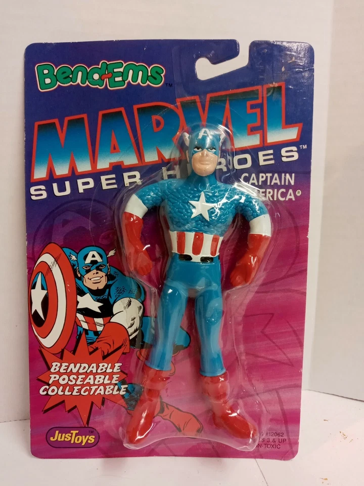 Marvel Super-hero Twistables Captain America Figure by JusToys 1989