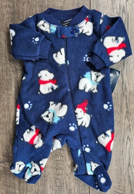 Ropa de bebé niño nueva descolorida gloria prematuro azul polar oso polar conjunto con patas Foto 1 de 3